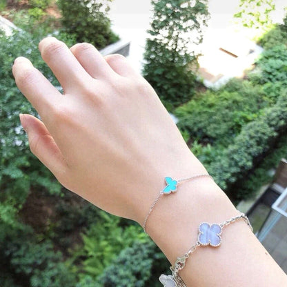 [sparkle Jewelry ]BUTTERFLY TURQUOISE BUTTERFLY BRACELET SILVER
