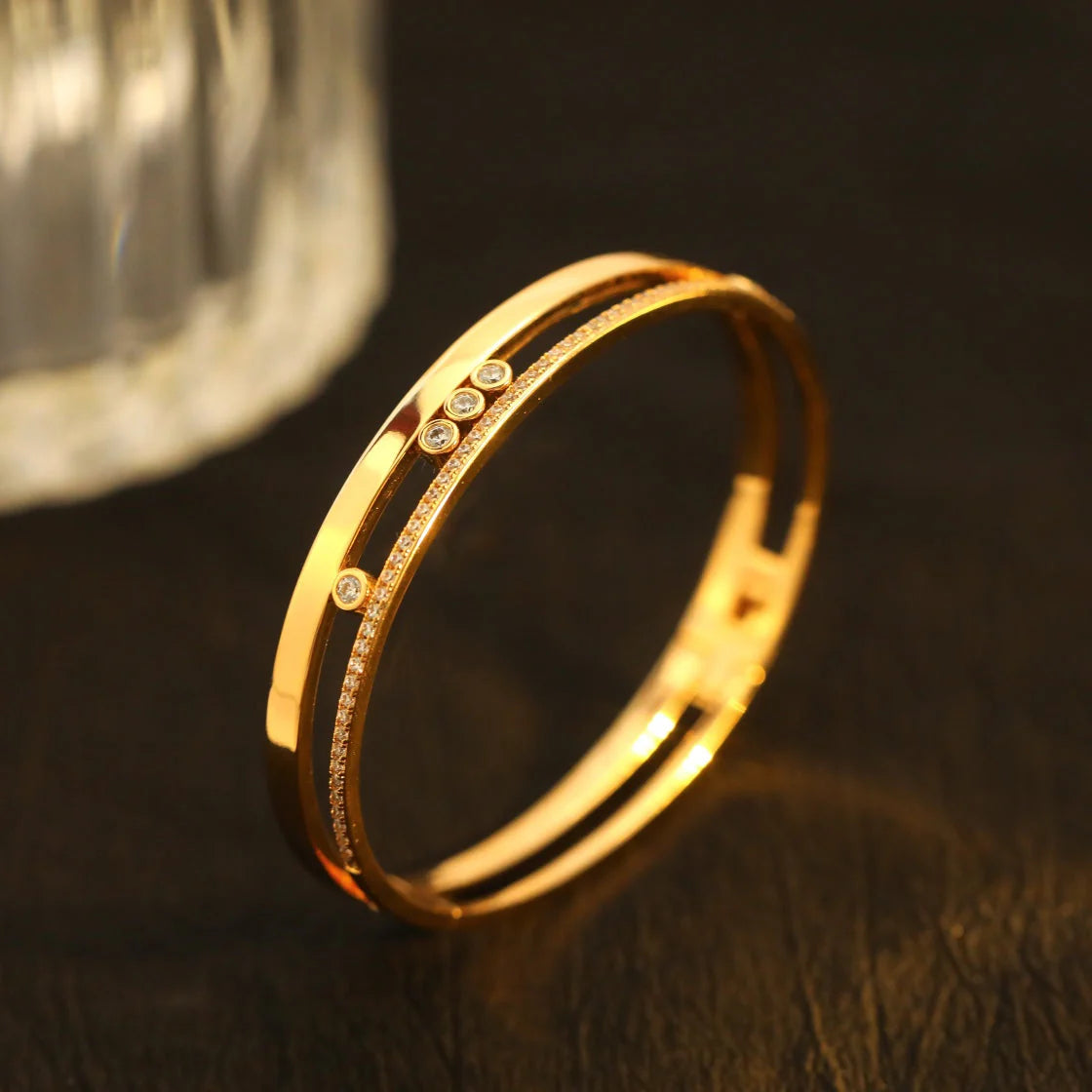 [sparkle Jewelry]Move Romane Diamond Bangle Bracelet
