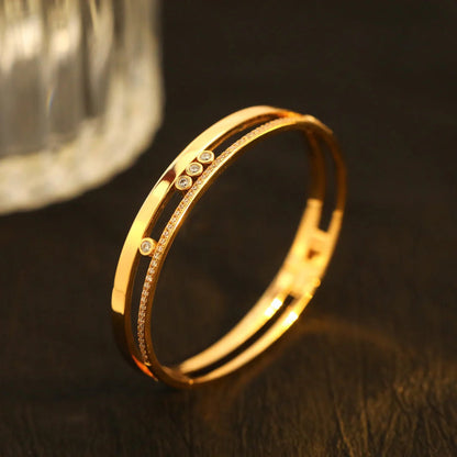 [sparkle Jewelry]Move Romane Diamond Bangle Bracelet