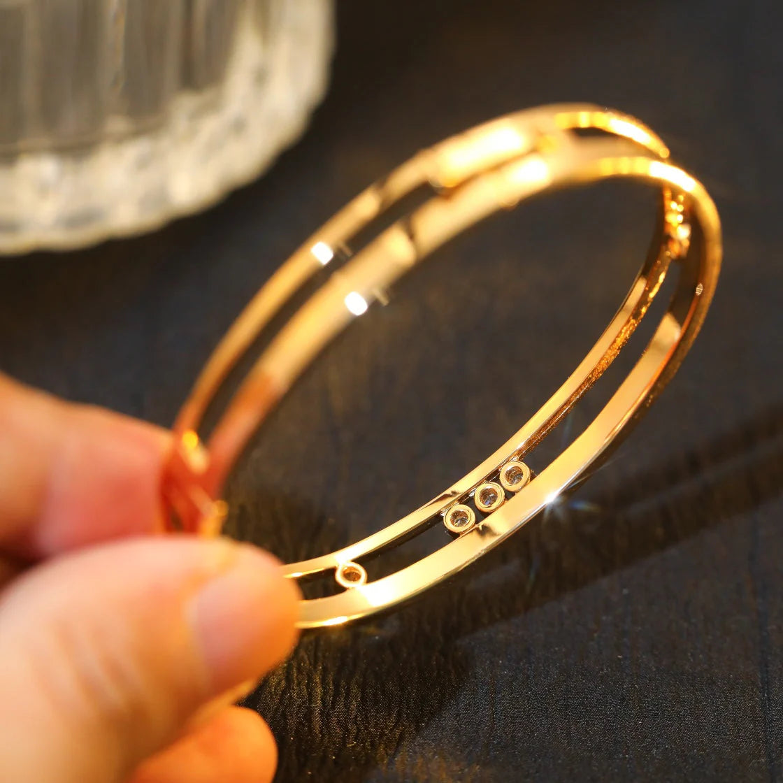 [sparkle Jewelry]Move Romane Diamond Bangle Bracelet