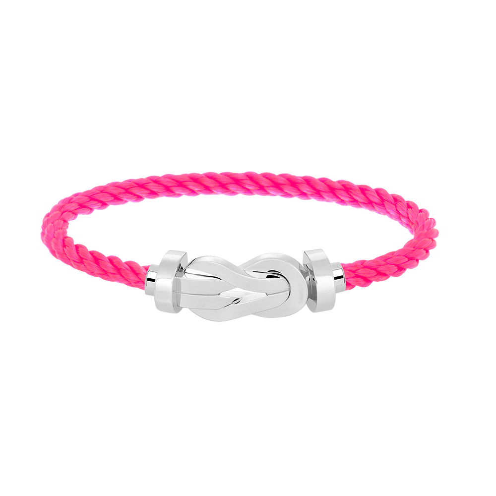 [Sparkle]ラージ8の字バックルブレスレット - ホワイトゴールド