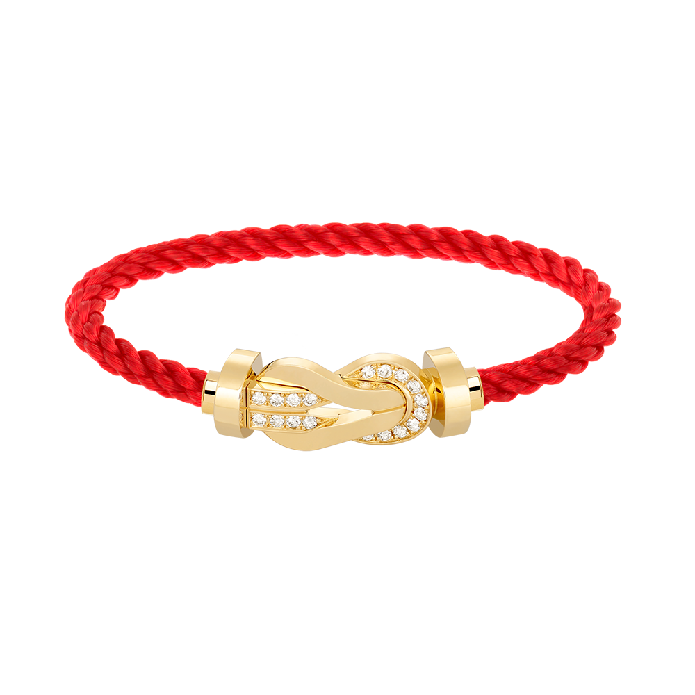 [sparkle Jewelry ]CHANCE LARGE 8 FIGURE BUCKLE HALF DIAMOND BRACELET GOLD