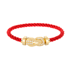 [sparkle Jewelry ]CHANCE LARGE 8 FIGURE BUCKLE HALF DIAMOND BRACELET GOLD