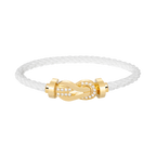 [sparkle Jewelry ]CHANCE LARGE 8 FIGURE BUCKLE HALF DIAMOND BRACELET GOLD