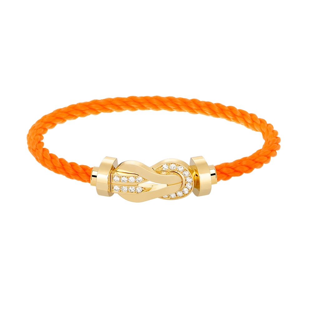 [sparkle Jewelry ]CHANCE LARGE 8 FIGURE BUCKLE HALF DIAMOND BRACELET GOLD