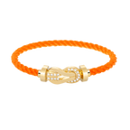 [sparkle Jewelry ]CHANCE LARGE 8 FIGURE BUCKLE HALF DIAMOND BRACELET GOLD
