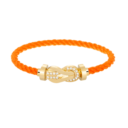[sparkle Jewelry ]CHANCE LARGE 8 FIGURE BUCKLE HALF DIAMOND BRACELET GOLD