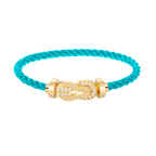 [sparkle Jewelry ]CHANCE LARGE 8 FIGURE BUCKLE HALF DIAMOND BRACELET GOLD