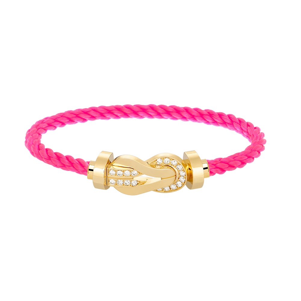 [sparkle Jewelry ]CHANCE LARGE 8 FIGURE BUCKLE HALF DIAMOND BRACELET GOLD