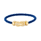 [sparkle Jewelry ]CHANCE LARGE 8 FIGURE BUCKLE HALF DIAMOND BRACELET GOLD