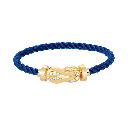[sparkle Jewelry ]CHANCE LARGE 8 FIGURE BUCKLE HALF DIAMOND BRACELET GOLD