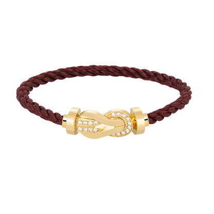 [sparkle Jewelry ]CHANCE LARGE 8 FIGURE BUCKLE HALF DIAMOND BRACELET GOLD