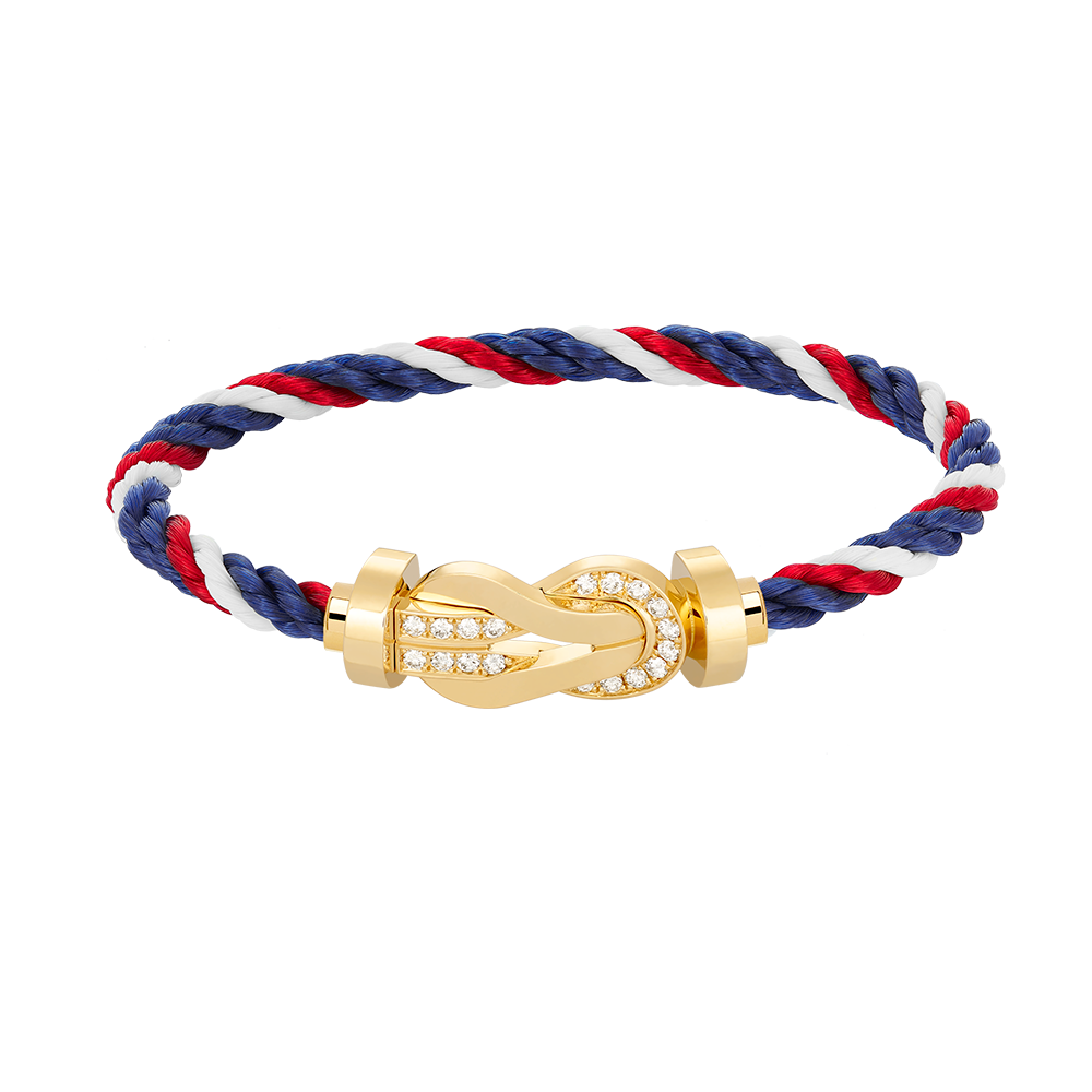 [sparkle Jewelry ]CHANCE LARGE 8 FIGURE BUCKLE HALF DIAMOND BRACELET GOLD