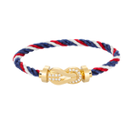 [sparkle Jewelry ]CHANCE LARGE 8 FIGURE BUCKLE HALF DIAMOND BRACELET GOLD