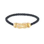[sparkle Jewelry ]CHANCE LARGE 8 FIGURE BUCKLE HALF DIAMOND BRACELET GOLD