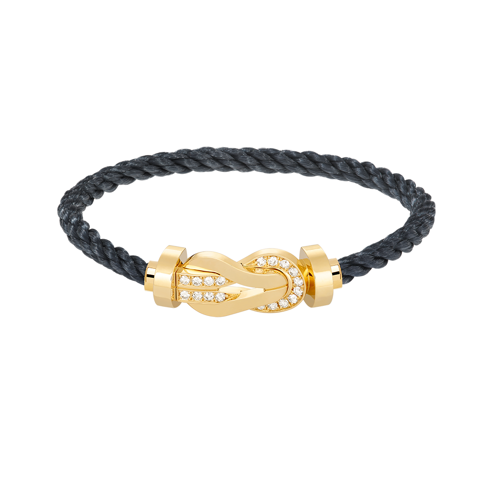 [sparkle Jewelry ]CHANCE LARGE 8 FIGURE BUCKLE HALF DIAMOND BRACELET GOLD