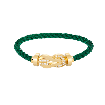 [sparkle Jewelry ]CHANCE LARGE 8 FIGURE BUCKLE HALF DIAMOND BRACELET GOLD
