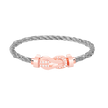 [sparkle Jewelry ]CHANCE LARGE 8 FIGURE BUCKLE HALF DIAMOND BRACELET ROSE GOLD