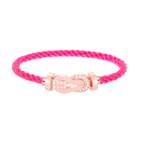 [sparkle Jewelry ]CHANCE LARGE 8 FIGURE BUCKLE HALF DIAMOND BRACELET ROSE GOLD