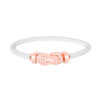 [sparkle Jewelry ]CHANCE LARGE 8 FIGURE BUCKLE HALF DIAMOND BRACELET ROSE GOLD
