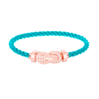 [sparkle Jewelry ]CHANCE LARGE 8 FIGURE BUCKLE HALF DIAMOND BRACELET ROSE GOLD