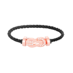 [sparkle Jewelry ]CHANCE LARGE 8 FIGURE BUCKLE HALF DIAMOND BRACELET ROSE GOLD