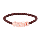 [sparkle Jewelry ]CHANCE LARGE 8 FIGURE BUCKLE HALF DIAMOND BRACELET ROSE GOLD