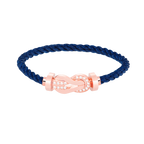 [sparkle Jewelry ]CHANCE LARGE 8 FIGURE BUCKLE HALF DIAMOND BRACELET ROSE GOLD