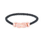 [sparkle Jewelry ]CHANCE LARGE 8 FIGURE BUCKLE HALF DIAMOND BRACELET ROSE GOLD