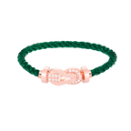[sparkle Jewelry ]CHANCE LARGE 8 FIGURE BUCKLE HALF DIAMOND BRACELET ROSE GOLD