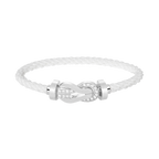 [sparkle Jewelry ]CHANCE LARGE 8 FIGURE BUCKLE HALF DIAMOND BRACELET SILVER