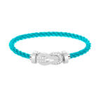 [sparkle Jewelry ]CHANCE LARGE 8 FIGURE BUCKLE HALF DIAMOND BRACELET SILVER