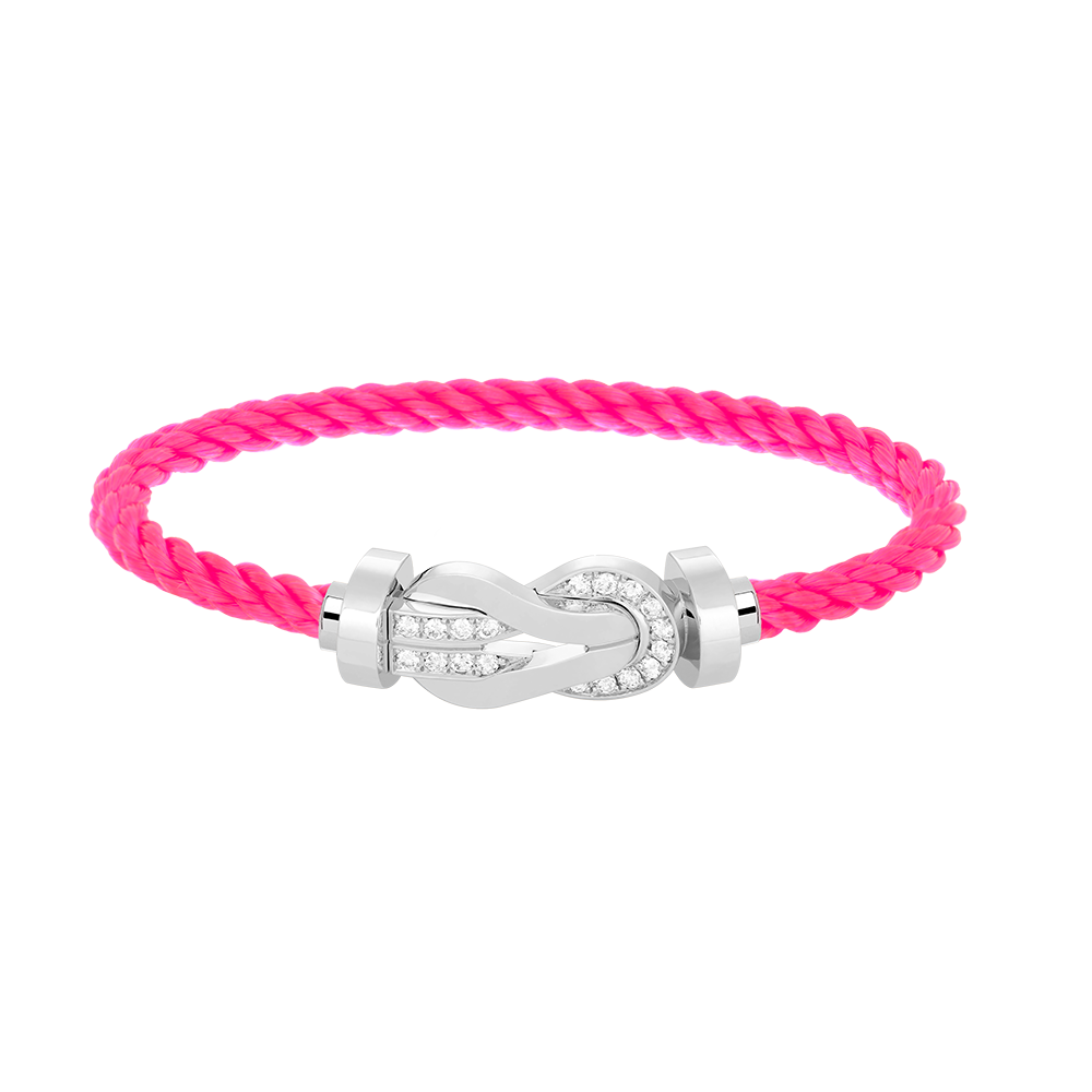 [sparkle Jewelry ]CHANCE LARGE 8 FIGURE BUCKLE HALF DIAMOND BRACELET SILVER