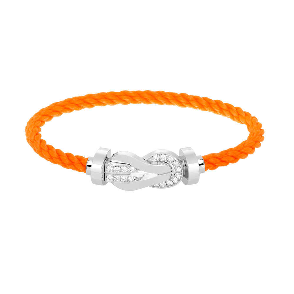 [sparkle Jewelry ]CHANCE LARGE 8 FIGURE BUCKLE HALF DIAMOND BRACELET SILVER