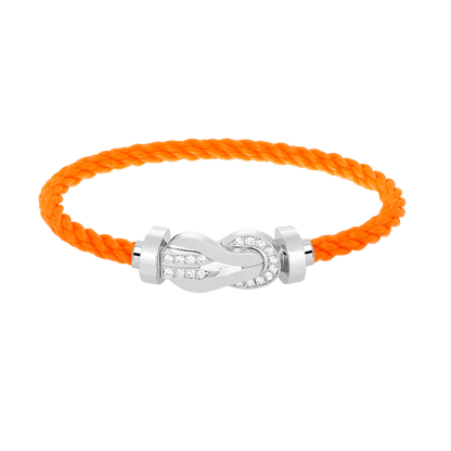 [sparkle Jewelry ]CHANCE LARGE 8 FIGURE BUCKLE HALF DIAMOND BRACELET SILVER