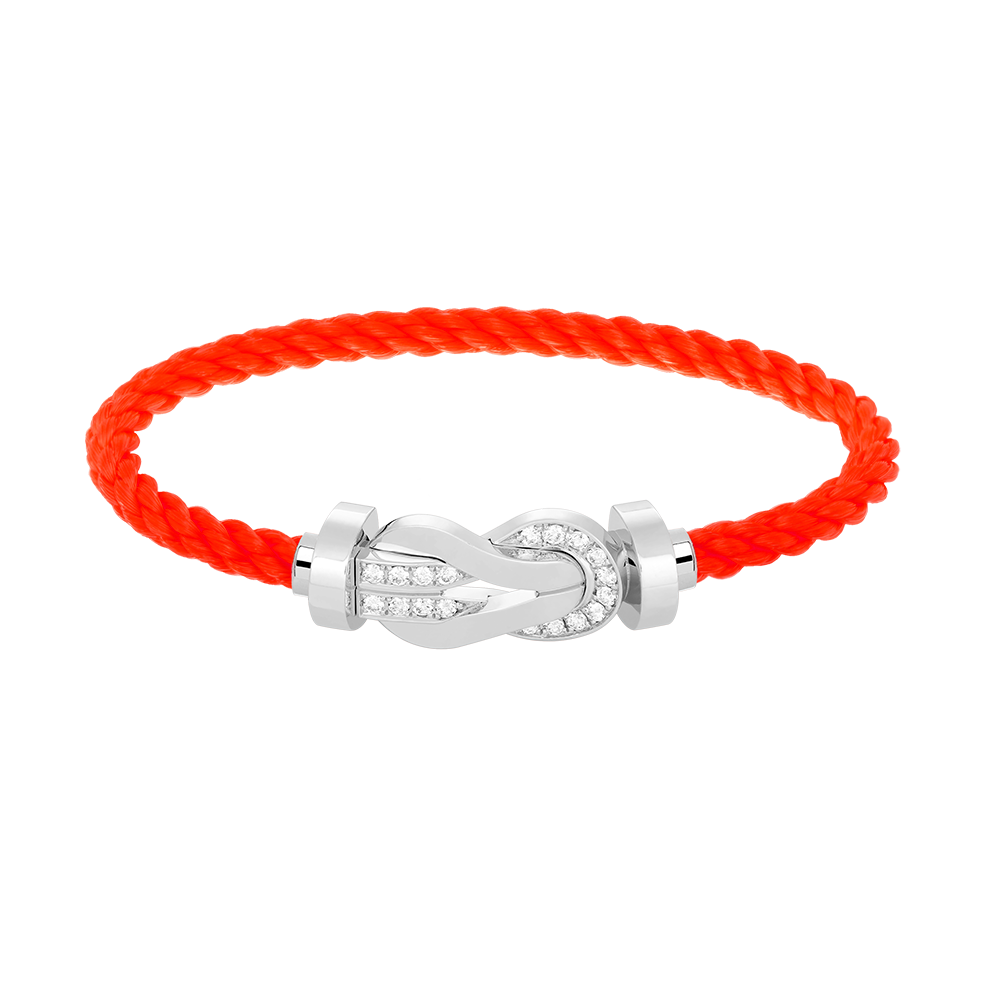 [sparkle Jewelry ]CHANCE LARGE 8 FIGURE BUCKLE HALF DIAMOND BRACELET SILVER