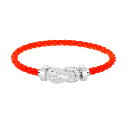 [sparkle Jewelry ]CHANCE LARGE 8 FIGURE BUCKLE HALF DIAMOND BRACELET SILVER