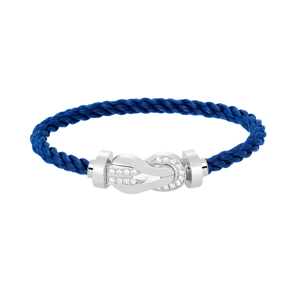 [sparkle Jewelry ]CHANCE LARGE 8 FIGURE BUCKLE HALF DIAMOND BRACELET SILVER