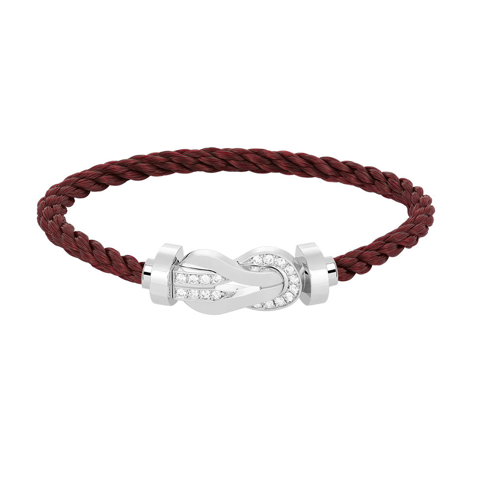 [sparkle Jewelry ]CHANCE LARGE 8 FIGURE BUCKLE HALF DIAMOND BRACELET SILVER
