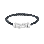 [sparkle Jewelry ]CHANCE LARGE 8 FIGURE BUCKLE HALF DIAMOND BRACELET SILVER