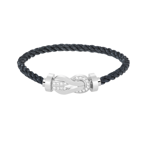 [sparkle Jewelry ]CHANCE LARGE 8 FIGURE BUCKLE HALF DIAMOND BRACELET SILVER