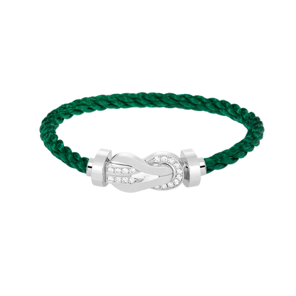 [sparkle Jewelry ]CHANCE LARGE 8 FIGURE BUCKLE HALF DIAMOND BRACELET SILVER