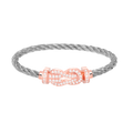 [sparkle Jewelry ]CHANCE LARGE 8 FIGURE BUCKLE FULL DIAMOND BRACELET ROSE GOLD