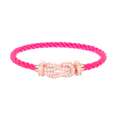 [Sparkle]8の字バックル フルダイヤモンド ブレスレット - ローズゴールド