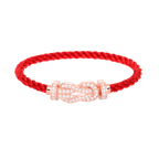 [sparkle Jewelry ]CHANCE LARGE 8 FIGURE BUCKLE FULL DIAMOND BRACELET ROSE GOLD