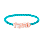 [sparkle Jewelry ]CHANCE LARGE 8 FIGURE BUCKLE FULL DIAMOND BRACELET ROSE GOLD
