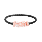 [sparkle Jewelry ]CHANCE LARGE 8 FIGURE BUCKLE FULL DIAMOND BRACELET ROSE GOLD