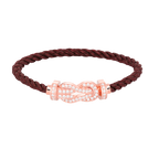 [sparkle Jewelry ]CHANCE LARGE 8 FIGURE BUCKLE FULL DIAMOND BRACELET ROSE GOLD