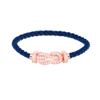 [sparkle Jewelry ]CHANCE LARGE 8 FIGURE BUCKLE FULL DIAMOND BRACELET ROSE GOLD