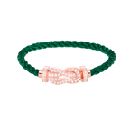 [sparkle Jewelry ]CHANCE LARGE 8 FIGURE BUCKLE FULL DIAMOND BRACELET ROSE GOLD